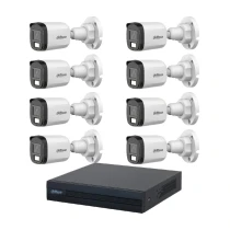 Dahua 5 Mp 8 Kameralı Sesli 30 Metre Renkli Gece Görüşlü Full Hd Kamera Seti