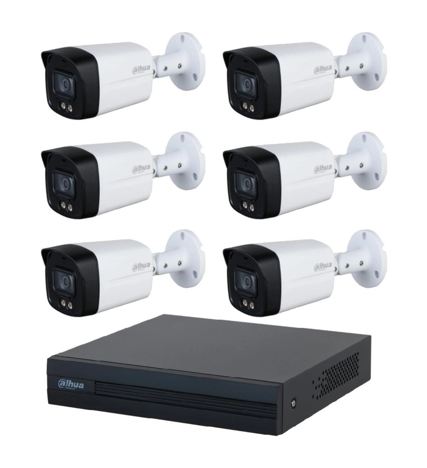Dahua 6 Kameralı 40 Metre Renkli Gece Görüşlü Fullhd Dahili Mikrofonlu Kamera Seti ürün görseli