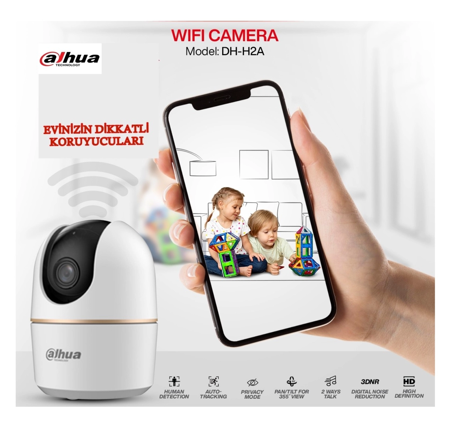 Dahua Dh-H2A Hero A1 360° Wi-Fi Gece Görüşlü Akıllı Güvenlik Kamerası - Görsel 2