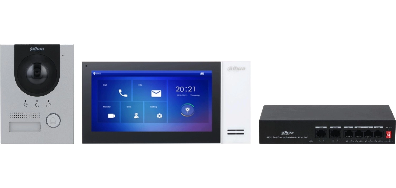 Dahua Ktp01-S2(S) Ip Villa Dış Mekan Istasyonu Ve Iç Mekan Monitörü ürün görseli