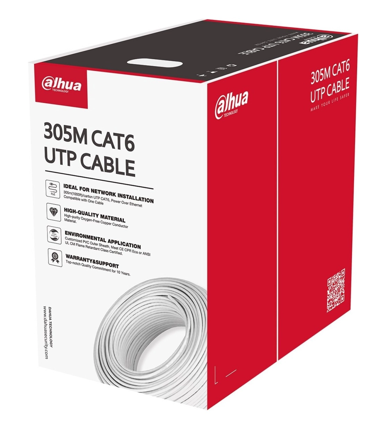 Dahua Pfm920I-6Un-C 305M Cat6 Utp 0.53 Ofc+Pvc+Flame Retard Kablo ürün görseli