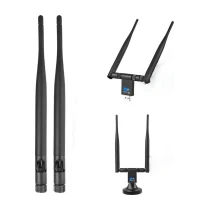 Dailytech Wifi Adaptör Kablosuz Çift Antenli 1200Mbps Usb 3.0 5G 2.4 Ghz