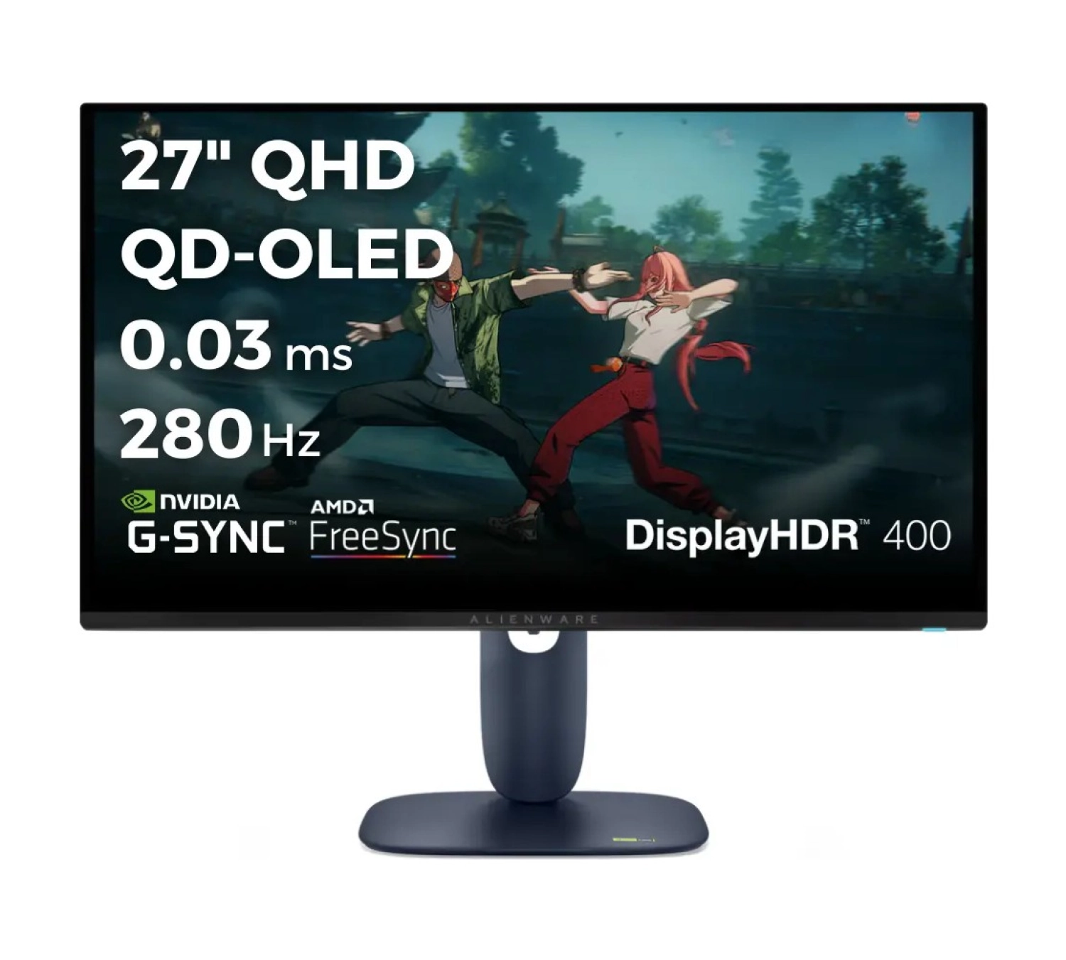 Dell Alienware Aw2725D 27 2560X1440 Qhd 280Hz 0.03 Ms Hdmi Dp Type-C True Black 400 Qd-Oled Gaming Monitör ürün görseli