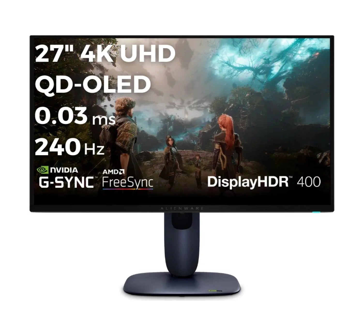 Dell Alienware Aw2725Q 27 3840X2160 Uhd 240Hz 0.03 Ms Hdmi Dp Type-C True Black 400 Freesync Qd-Oled Gaming Monitor ürün görseli