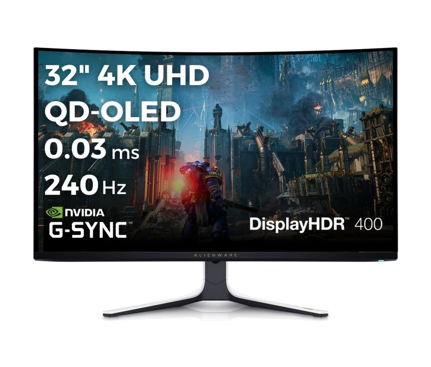 Dell Alienware Aw3225Qf 3840X2160 240Hz 0.03 Ms 32 4K Uhd Hdmi Dp Type-C Hdr 400 G-Sync Qd Oled Gaming Monitör ürün görseli