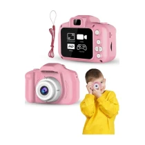 Dempower Çocuk Mini Dijital Fotoğraf Makinesi 1080P Hd Pembe