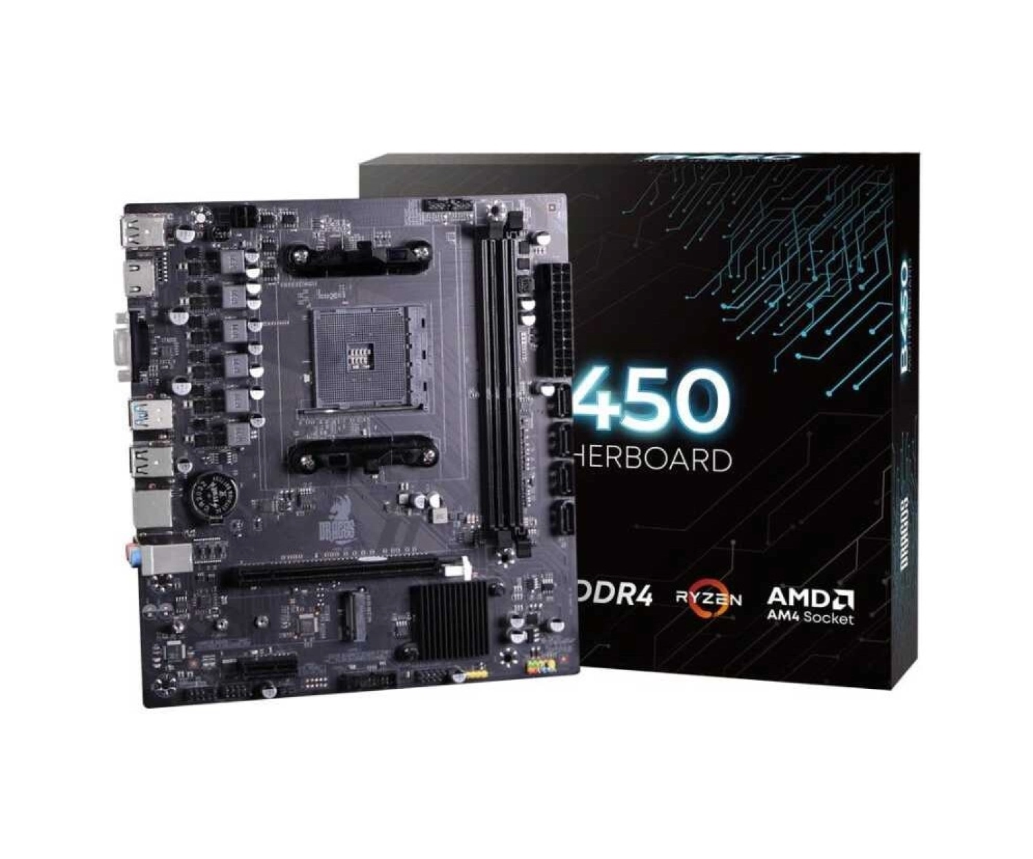 Dragos Dragmode B450M Sata,M2 Ddr4 3200Mhz Usb 3.0 Vga Hdmi Ses G.lan Am4 Matx Anakart ürün görseli