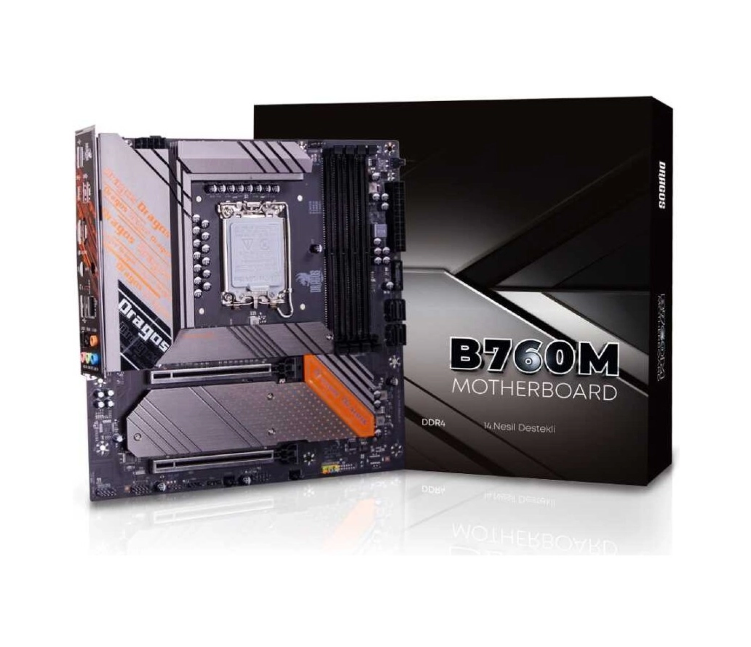 Dragos Dragmode B760M D4Pro Sata,M2 Ddr4 4000Mhz Usb3.2 Type C Dp Hdmi Ses 2.5Gbe Lan 1700P Atx Anakart ürün görseli