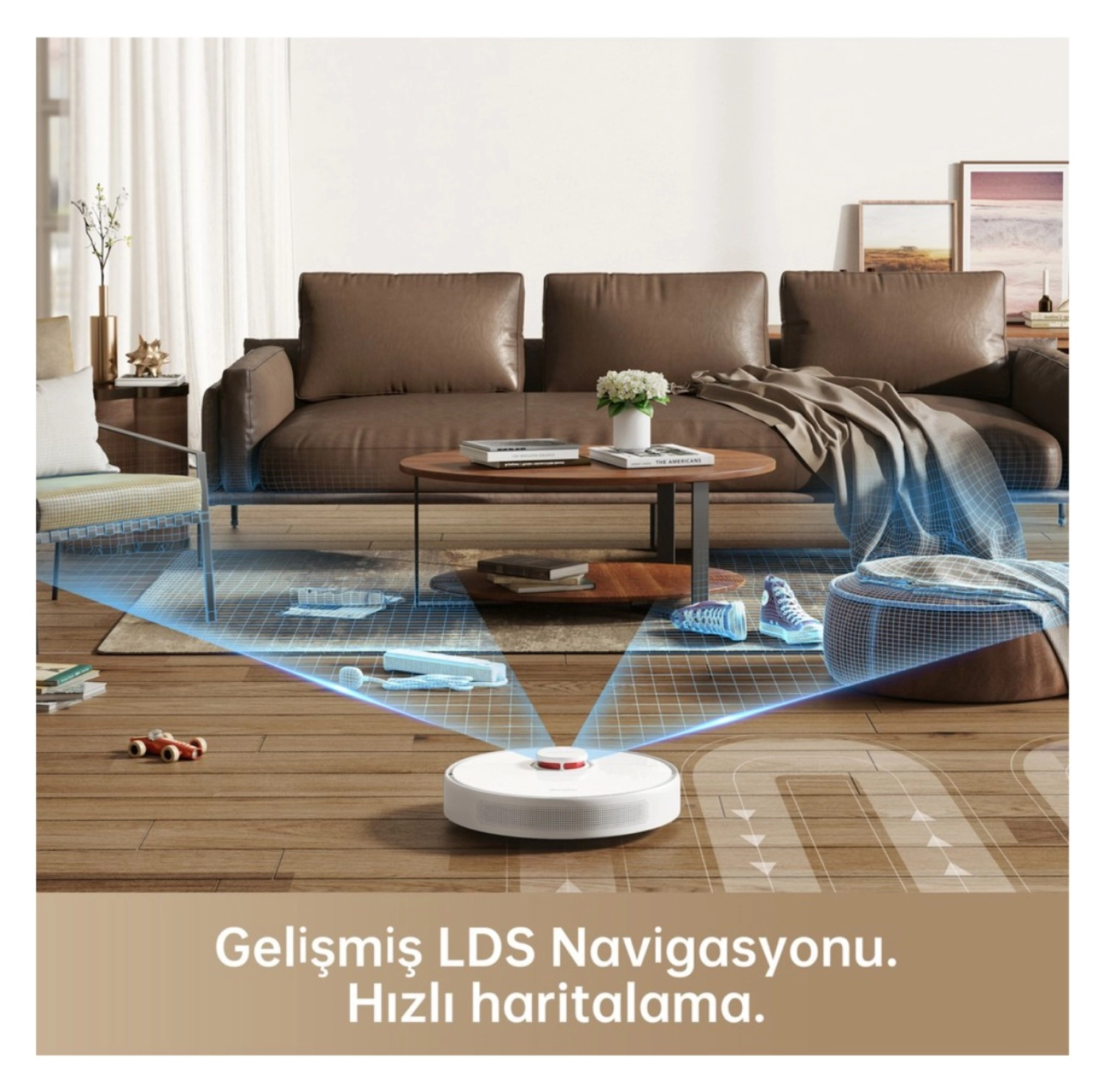 Dreame Moplu Robot Süpürge Beyaz - Görsel 4