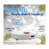 Dreame Moplu Robot Süpürge Beyaz