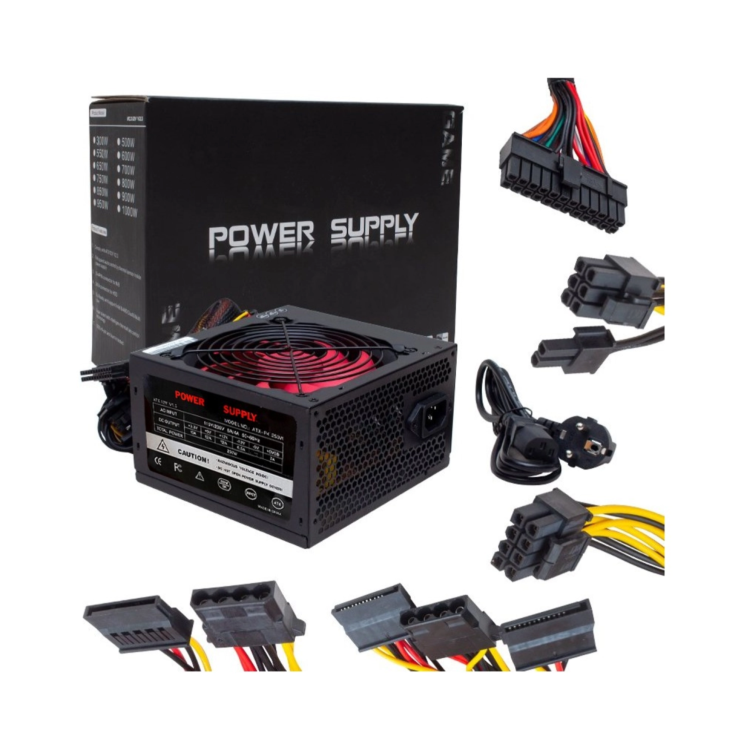 Drop Depom Peak-250W Power Supply Real-230W Peak-280W 20+4 Pin (4172) - Görsel 2