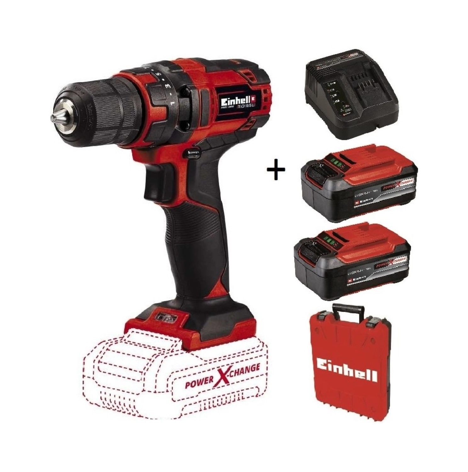 Einhell Tc-Cd 18/35 Li (2X5.2 Ah Plus Starter Kit) 18 V Akülü Vidalama Matkap Çantalı ürün görseli
