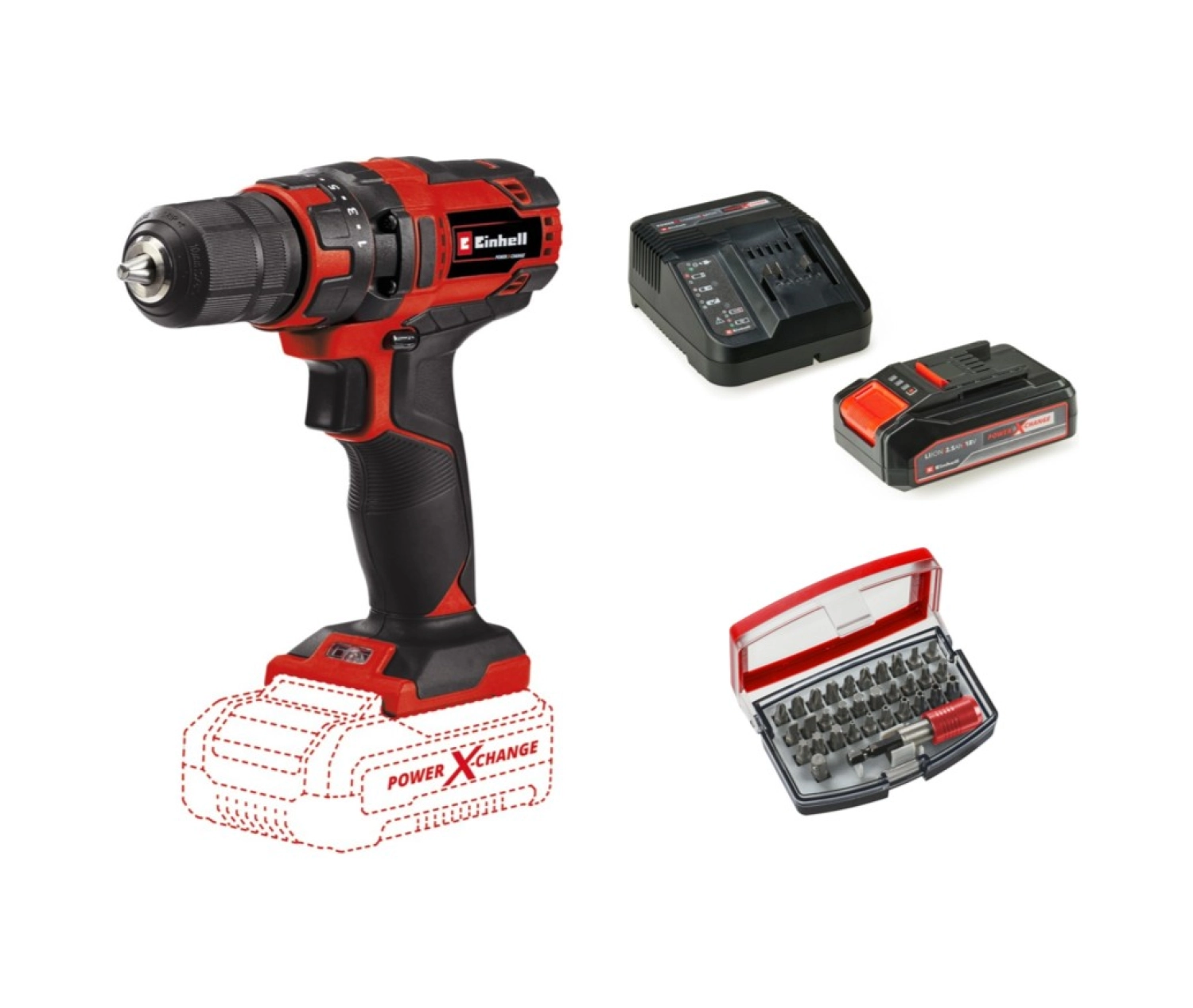 Einhell Tc-Cd 18/35 Li Solo Akülü Vidalama Seti ürün görseli