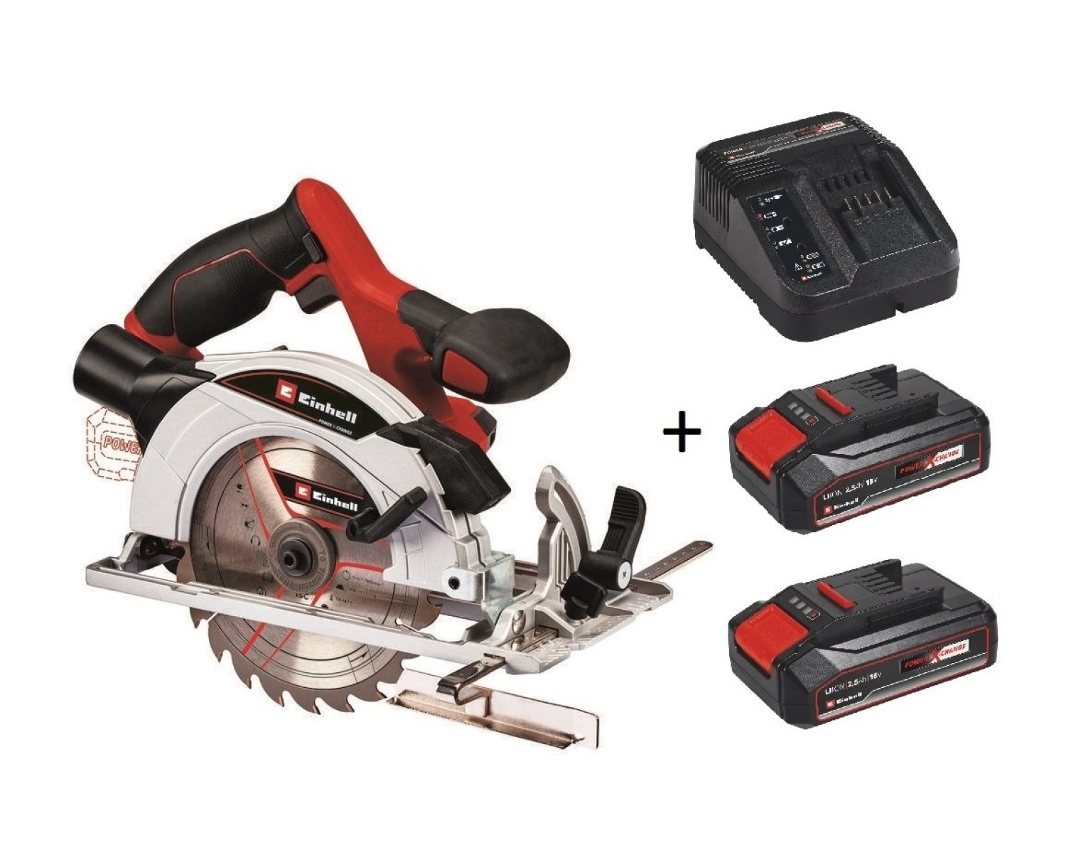 Einhell Te-Cs 18/165-1 Li Akülü Daire Testere + 2 X 2.5 Ah Starter Kit ürün görseli