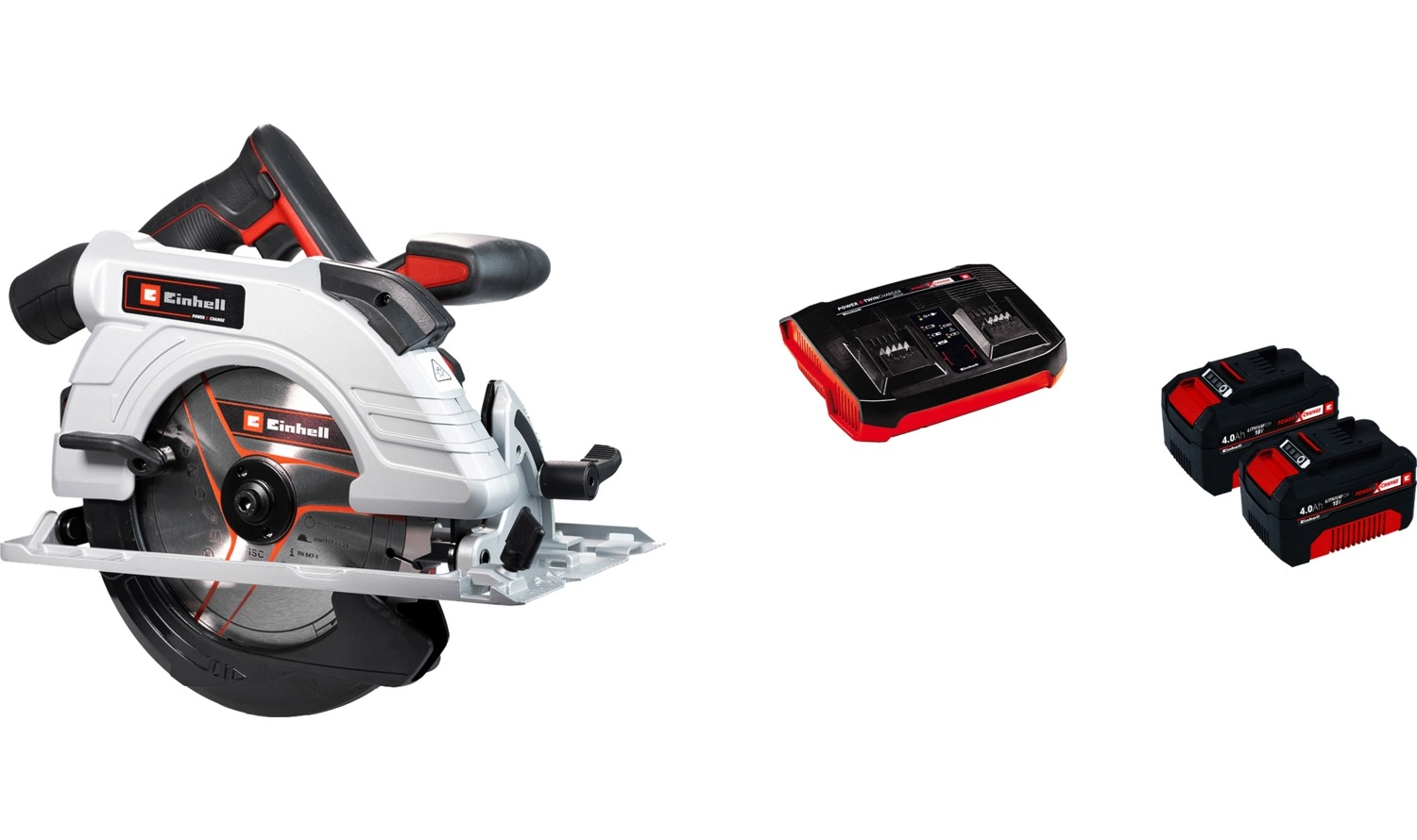 Einhell Te-Cs 18/190 Li Bl Kömürsüz Sunta Kesme Testeresi - 18V 4 Ah Çift Akü Ve Twincharger Set ürün görseli