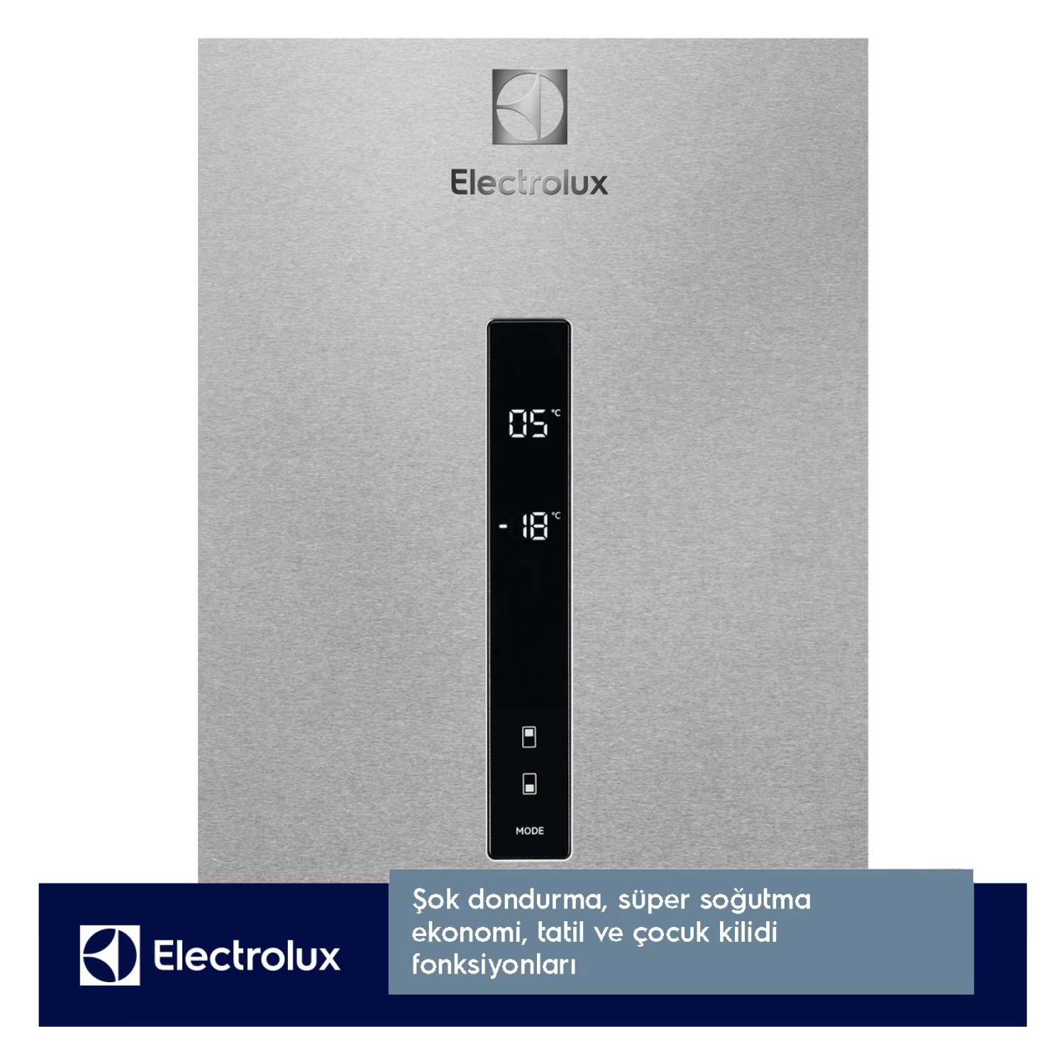 Electrolux Lnt7Md58X Twintech No-Frost 588 Lt 84 Cm Alttan Donduruculu Buzdolabı D Enerji Sınıfı Inox - Görsel 3