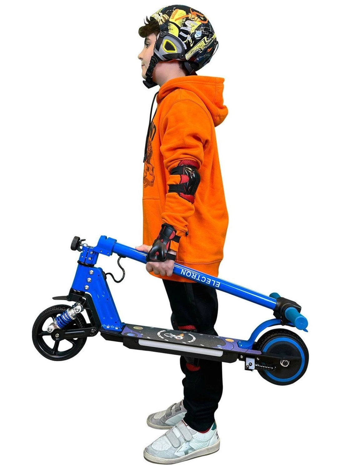 Electron S5 Elektrikli Çocuk Scooter - 130W, Led Işıklı, Amortisörlü - Görsel 3
