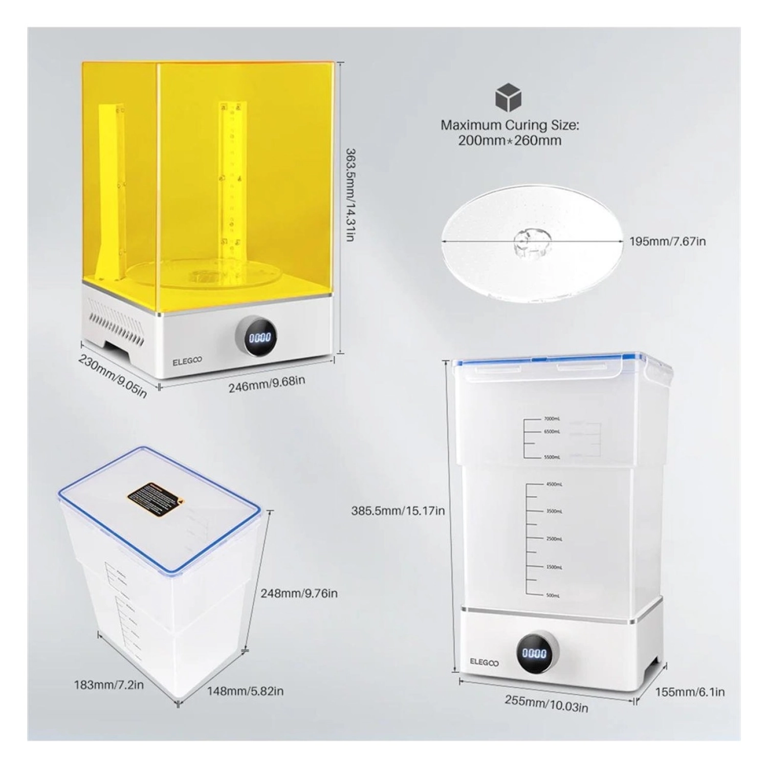Elegoo Mercury Xs Paket Yıkama Ve Kürleme Makinesi ürün görseli
