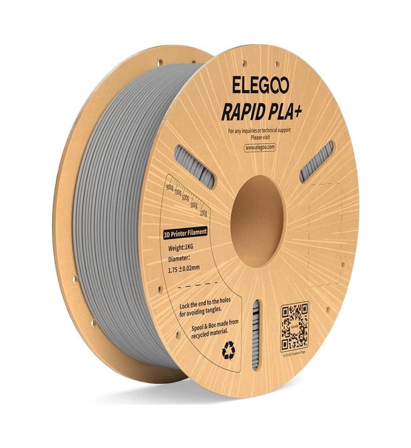 Elegoo Rapıd Pla Filament Gri ürün görseli