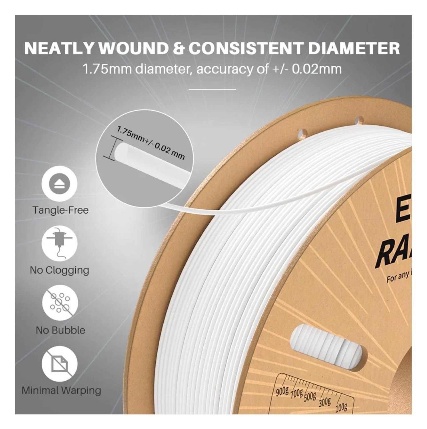 Elegoo Rapıd Pla Filament Gri - Görsel 4