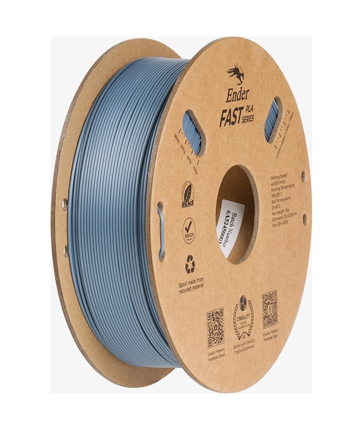 Ender Fast Pla Filament Açık Gri 1.75Mm Standart ürün görseli