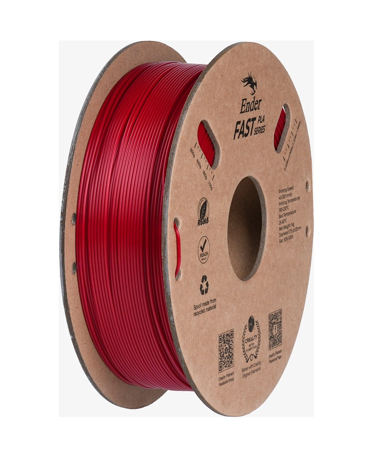 Ender Fast Pla Filament Ateş Kırmızı 1.75Mm Standart ürün görseli