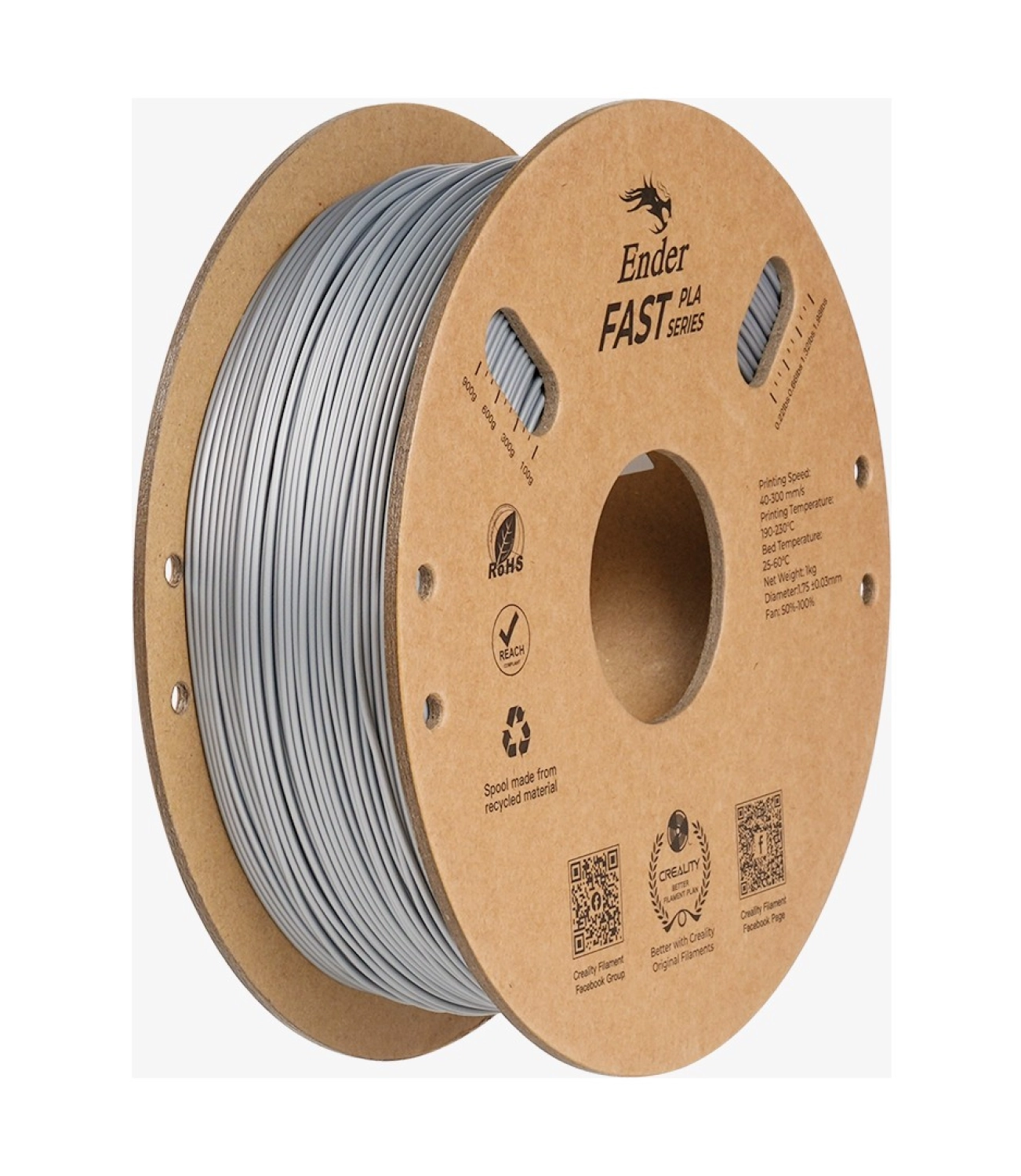 Ender Fast Pla Filament Gümüş 1.75Mm Standart ürün görseli