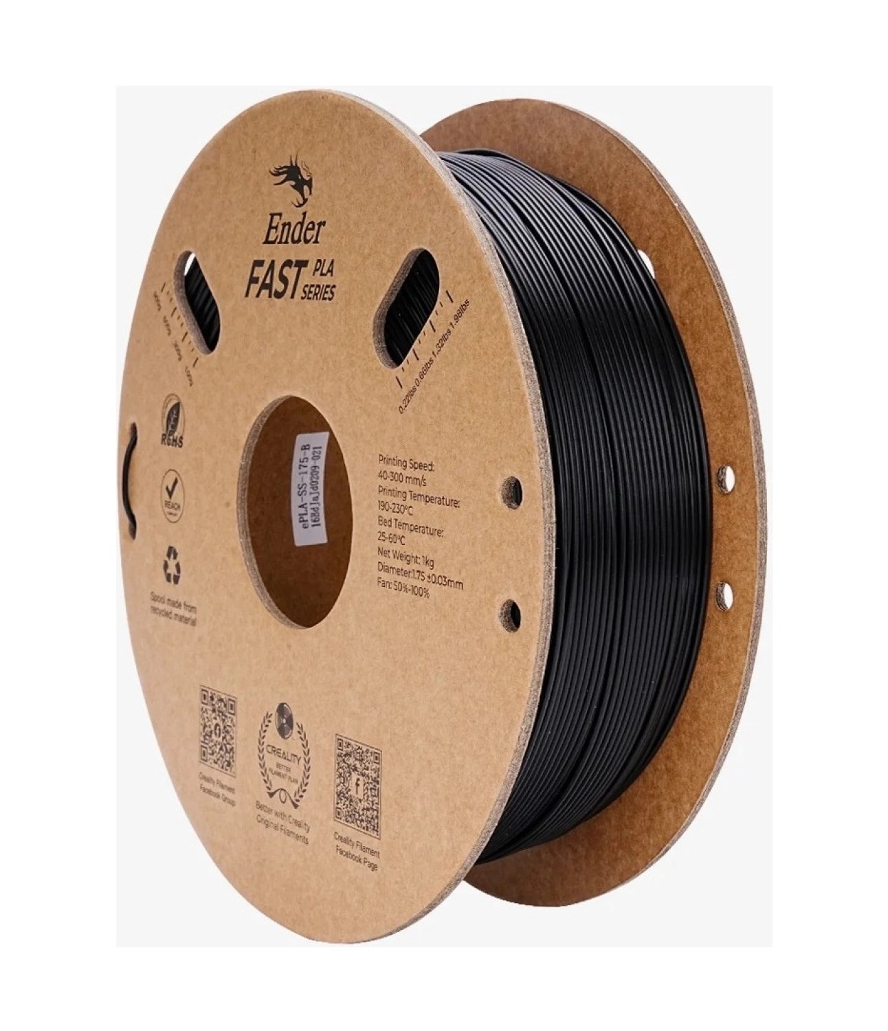 Ender Fast Pla Filament Siyah 1.75Mm ürün görseli
