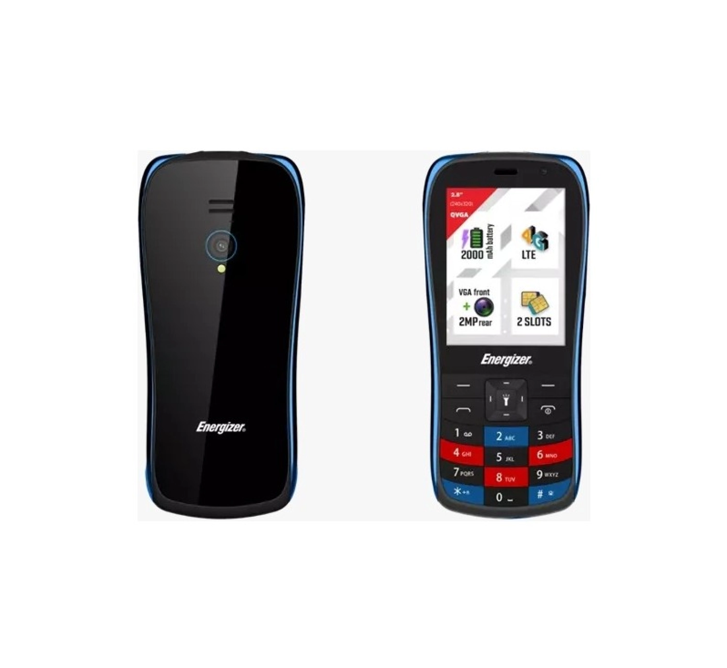 Energizer E284S Dual 4G Black-Blue Tuşlu Cep Telefonu - Görsel 4