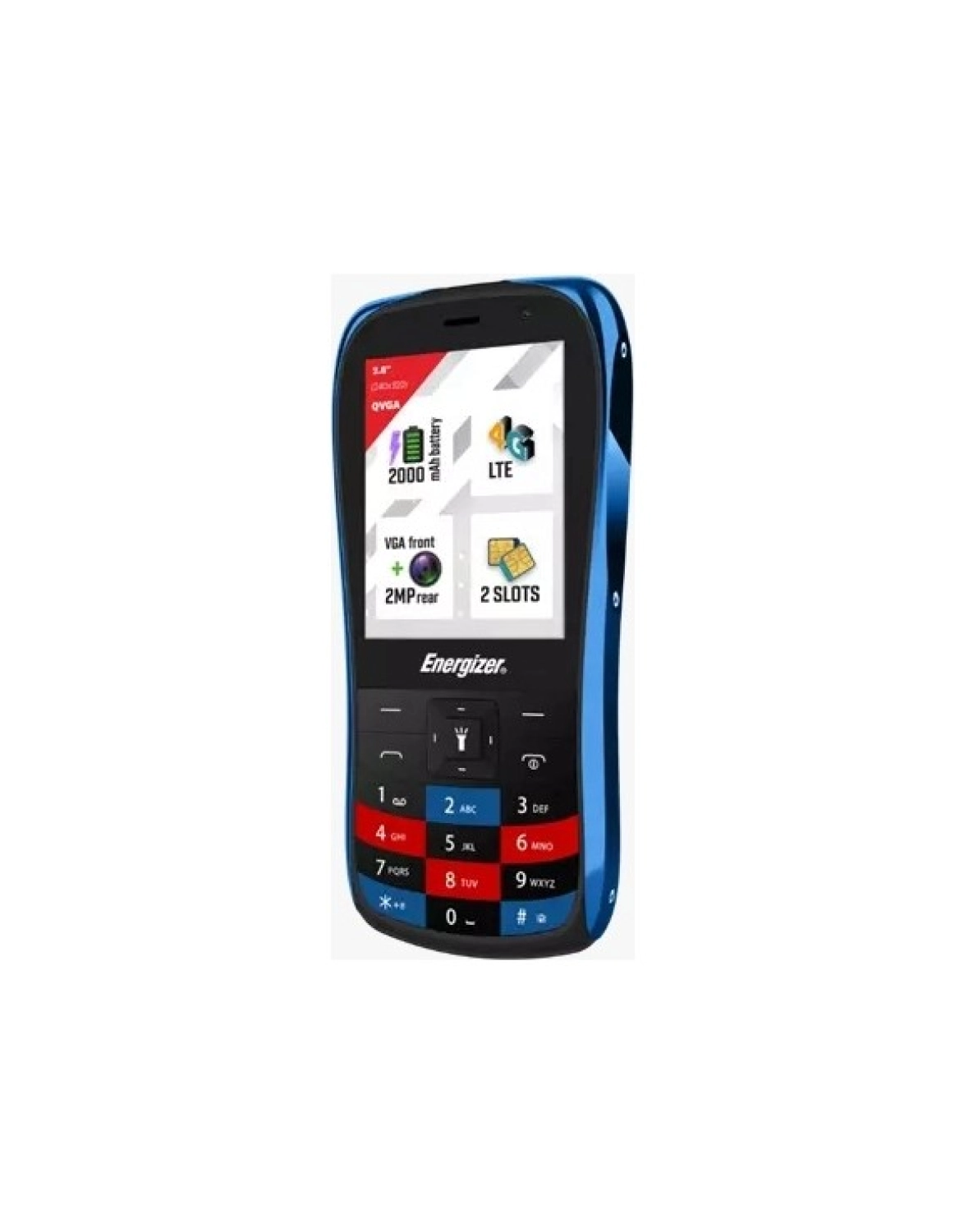 Energizer E284S Dual 4G Black-Blue Tuşlu Cep Telefonu - Görsel 5