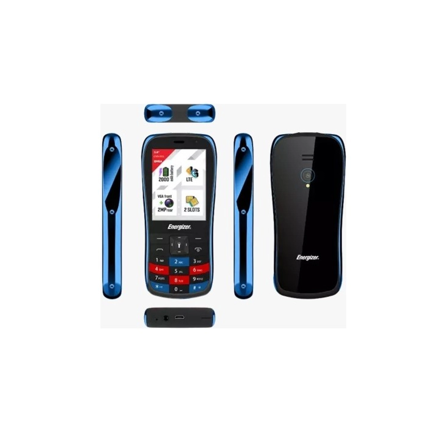 Energizer E284S Dual 4G Black-Blue Tuşlu Cep Telefonu - Görsel 6
