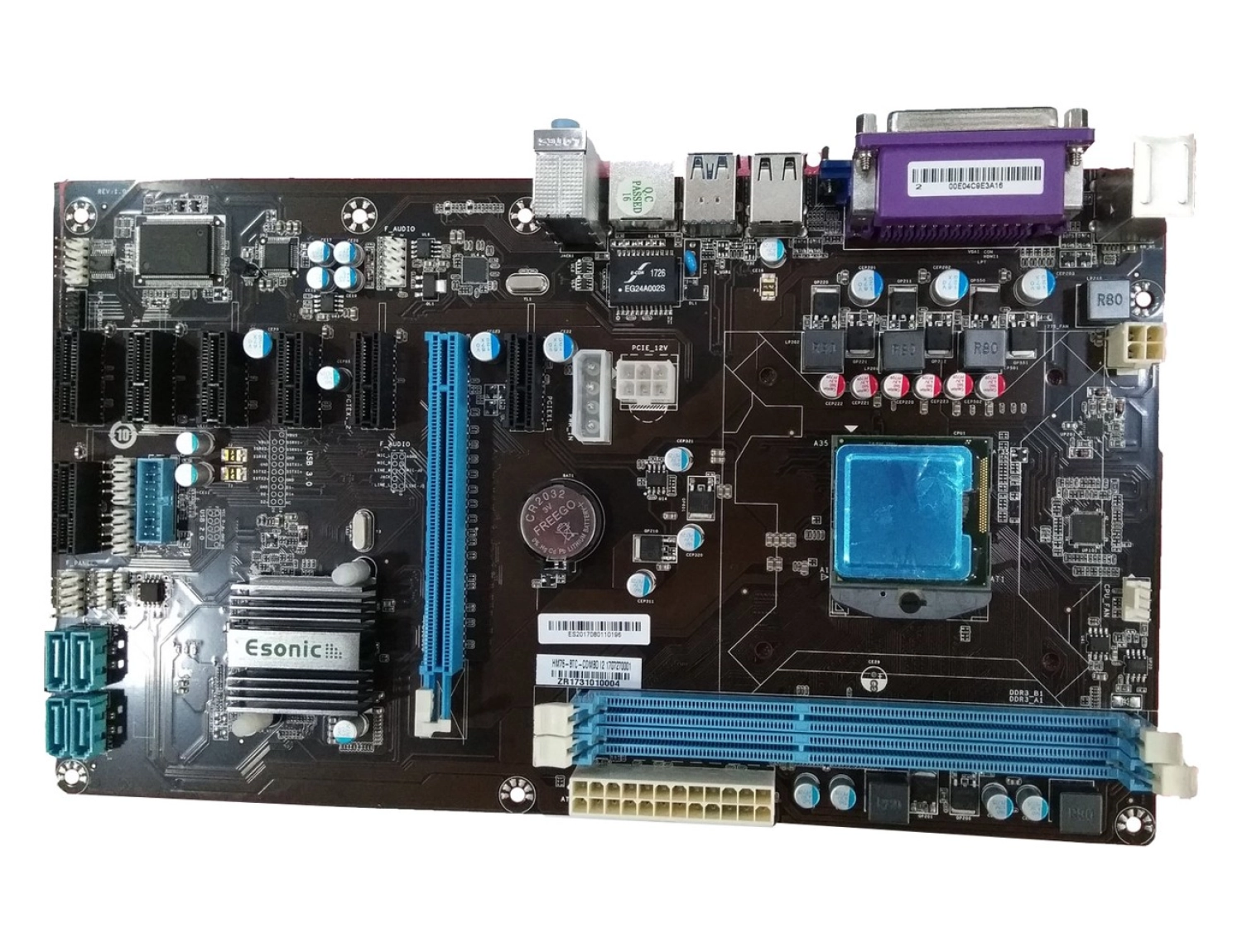 Esonic Hm76-65-Btc Combo Intel Celeron Işlemcili 8 Adet Pcı/E Slotlu Pcı-E Atx Anakart ürün görseli