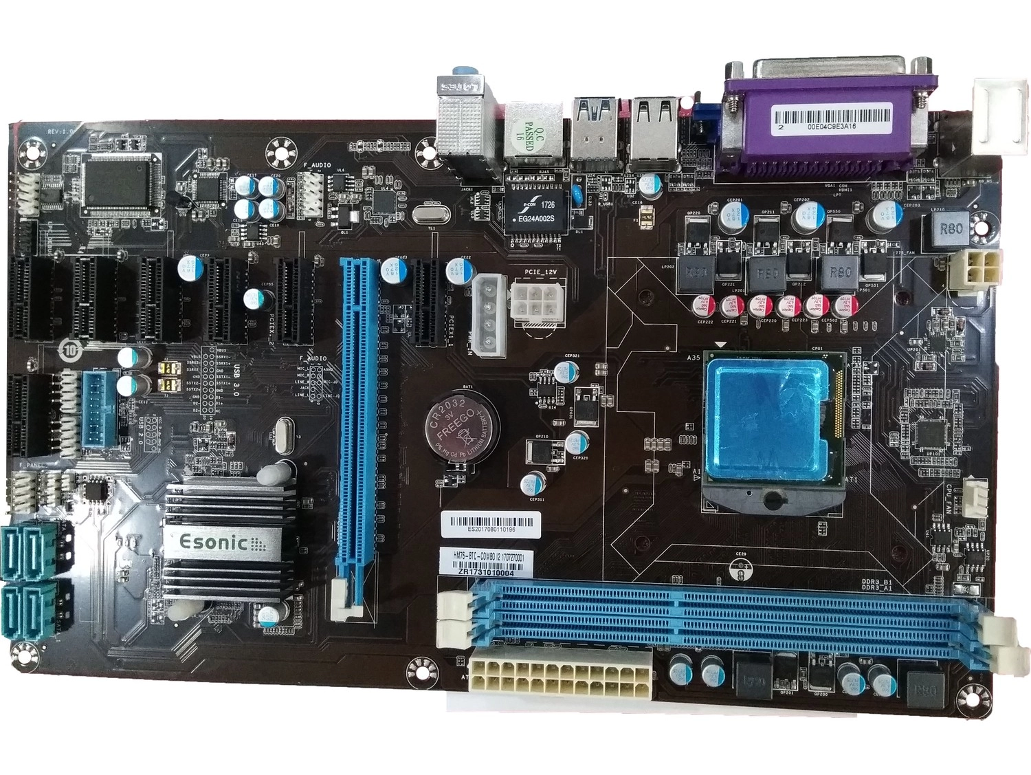 Esonic Hm76 65 Btc Intel Hm76 1600Mhz Soket 988 Anakart - Görsel 2