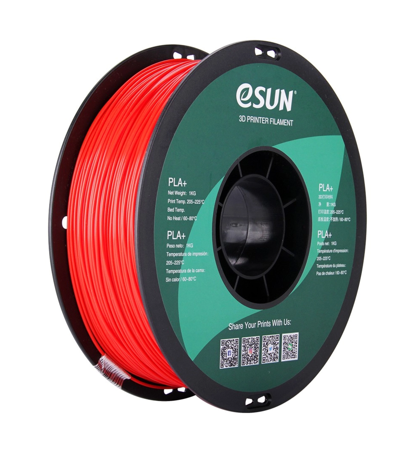 Esun 1,75 Mm Pla Plus (Pla+) Kırmızı Filament ürün görseli