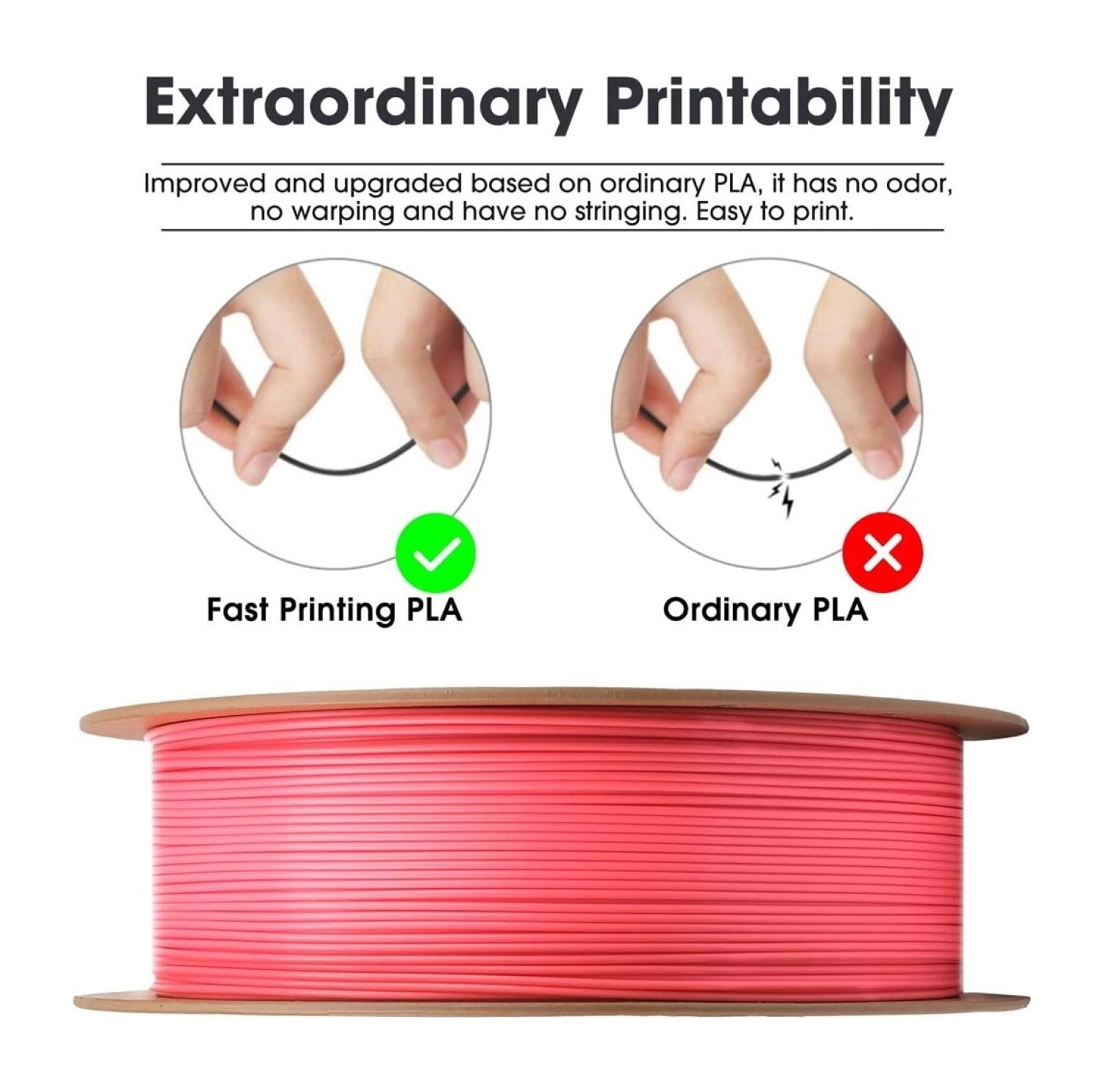 Esun Basic Pla Pembe Filament 1,75Mm - Görsel 3