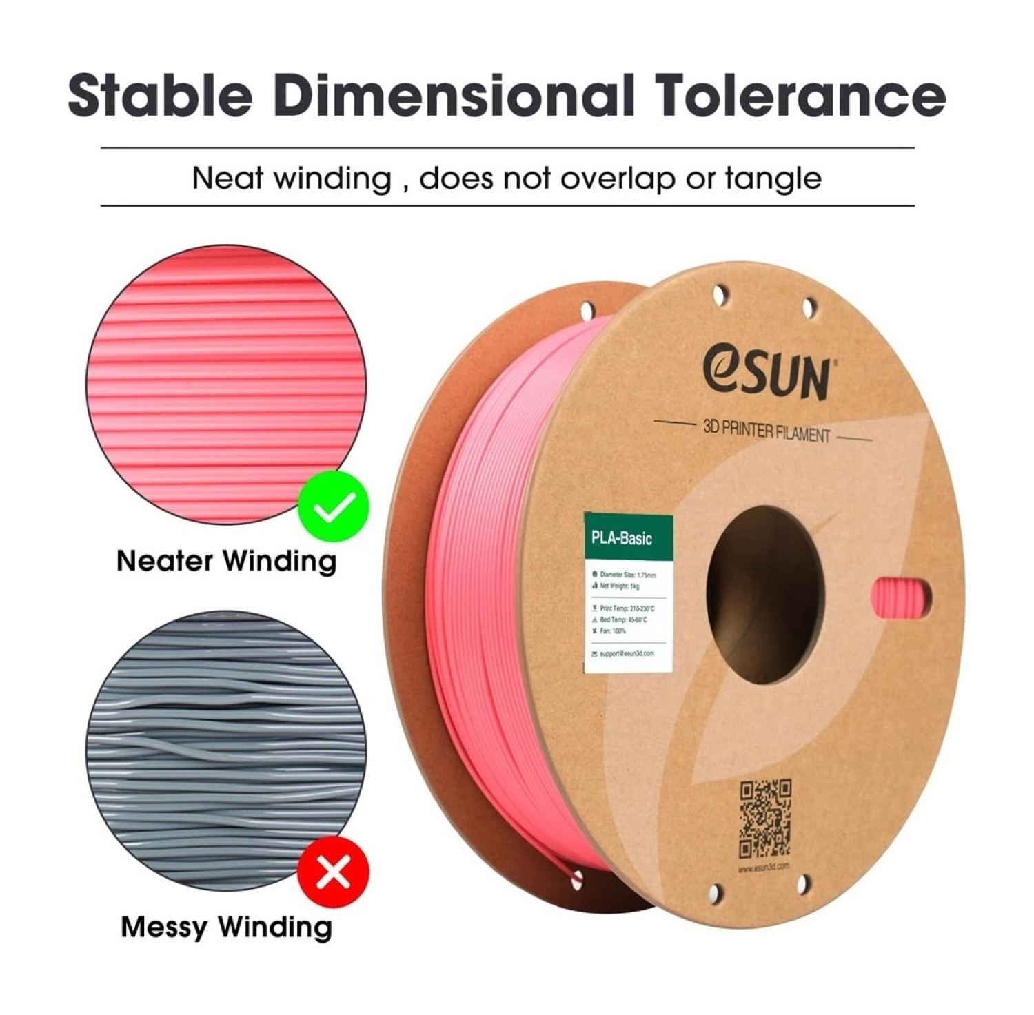 Esun Basic Pla Pembe Filament 1,75Mm - Görsel 2