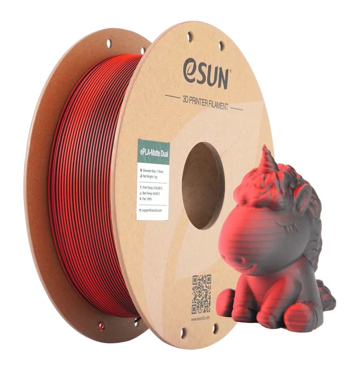 Esun Epla-Matte Dual Kırmızı Siyah Filament 1.75 Mm ürün görseli
