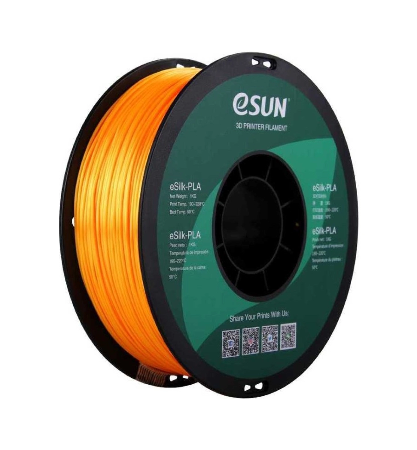 Esun Esilk 1.75Mm Parlak Yüzeyli Koyu Sarı Filament - Dark Yellow ürün görseli