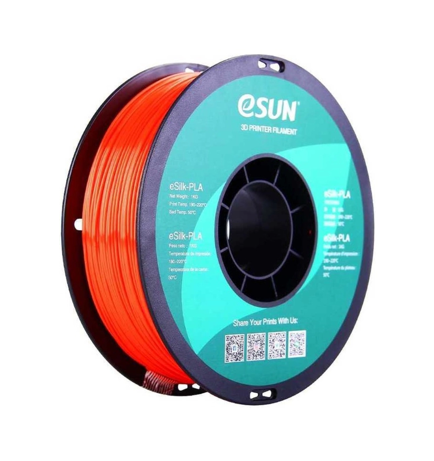 Esun Esilk 1.75Mm Parlak Yüzeyli Koyu Turuncu Filament - Jacinth ürün görseli