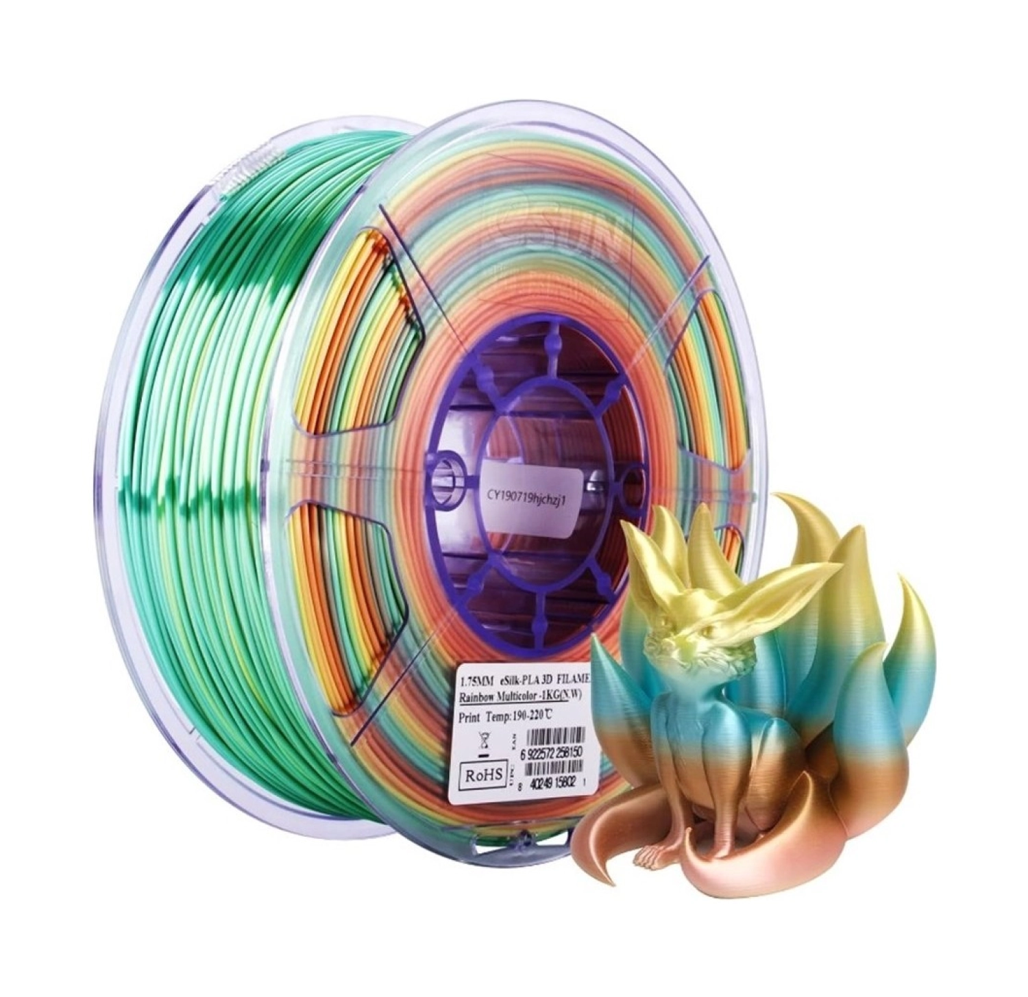 Esun Esilk-Pla Filament Rainbow 1.75Mm ürün görseli