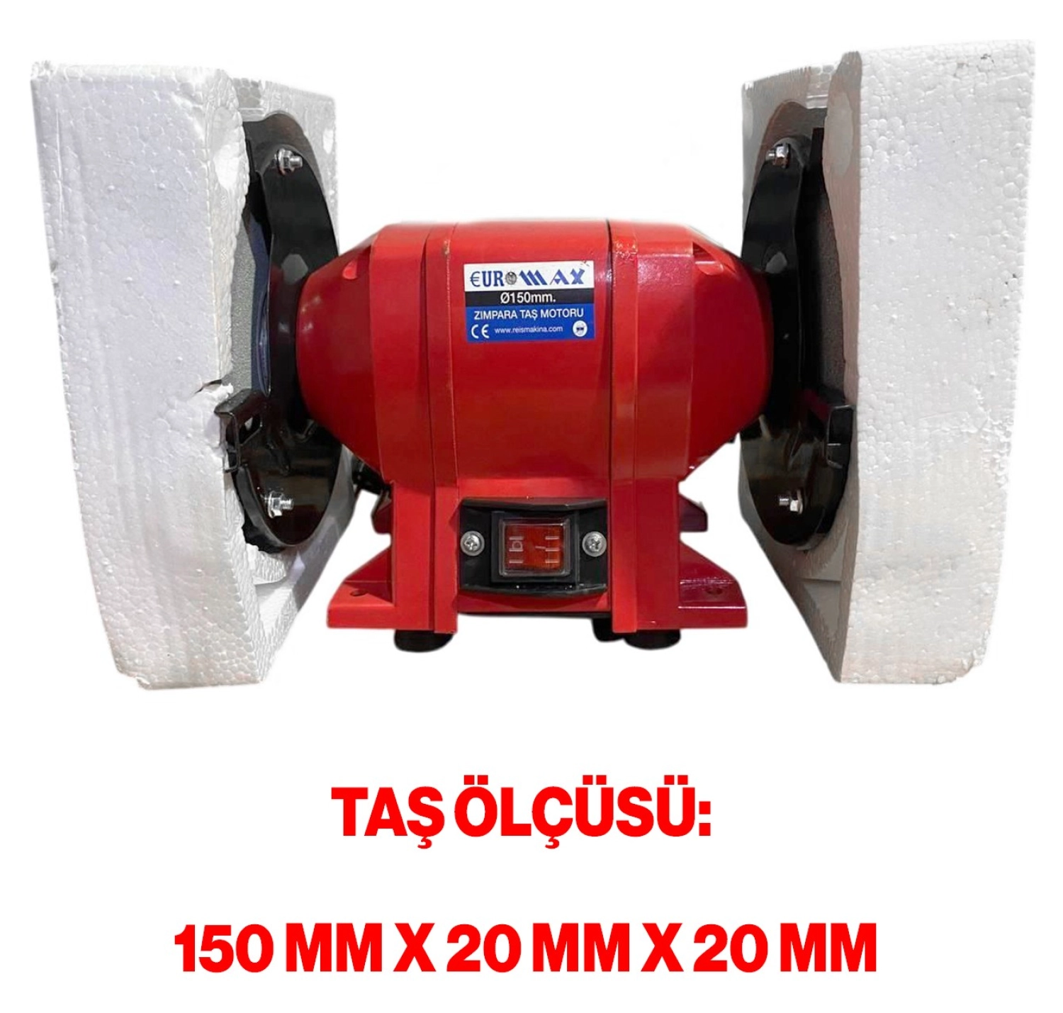 Euromax Elektrikli Bıçak Kesici Bileme Taş Motoru 150 Mm Zımpara 250 Watt 3560 Devir Euromax Emx71003 - Görsel 4