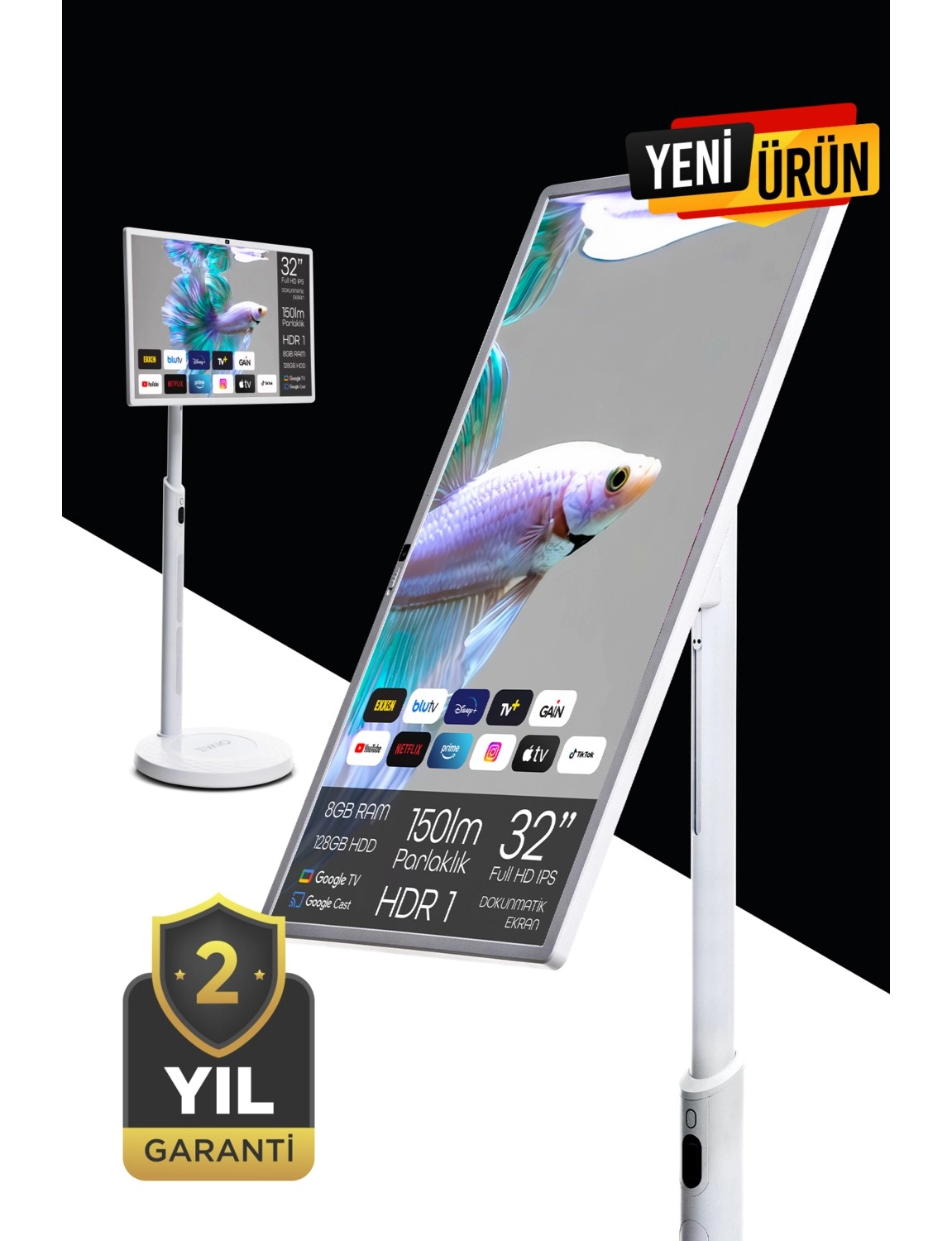 Evaio Plus 32 Inç 80 Ekran Fhd Taşınabilir Android Smart Led - Görsel 15