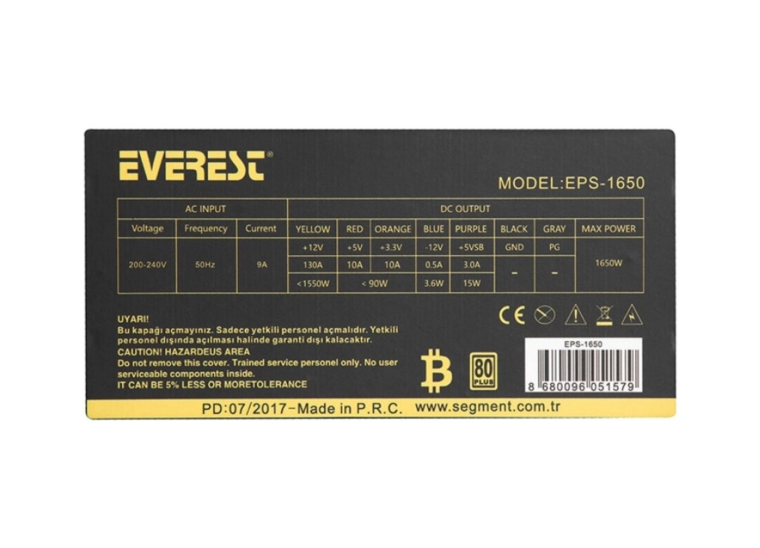 Everest Eps-1650 1650W Power Supply - Görsel 3