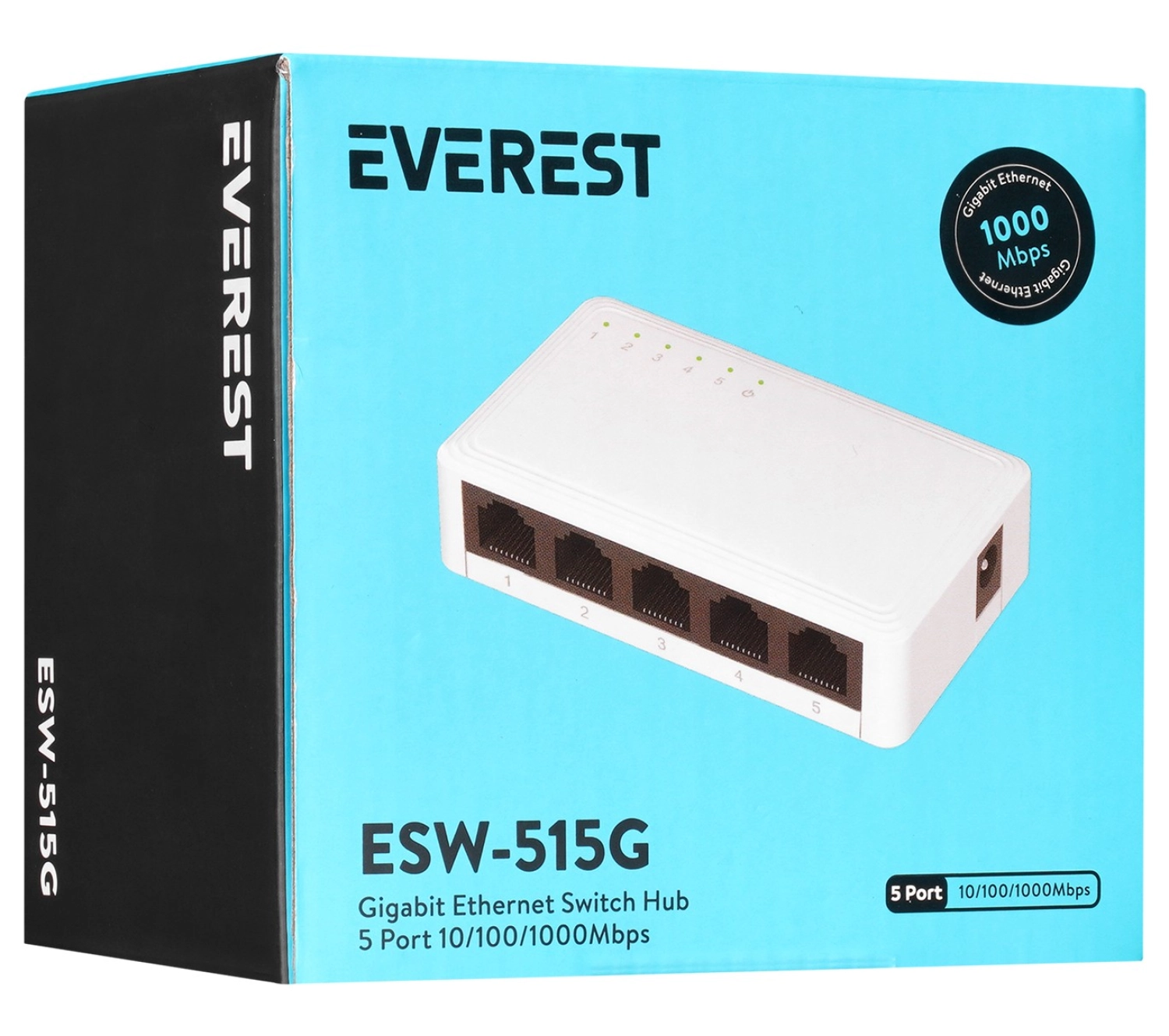 Everest Esw-515G 5 Port 10/100/1000Mbps Gigabit Ethernet Switch Hub - Görsel 4