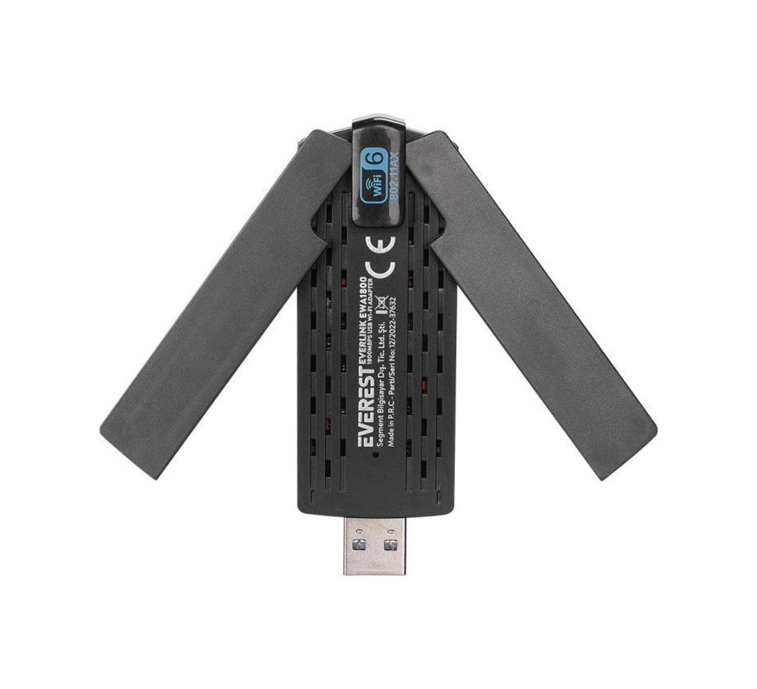 Everest Everlınk Ewa1800 1800Mbps 2.4Ghz/5Ghz Wıfı-6 Ax1800 Rtl8832 2*3.5Dbi Usb3.0 Kablosuz Adaptör - Görsel 3