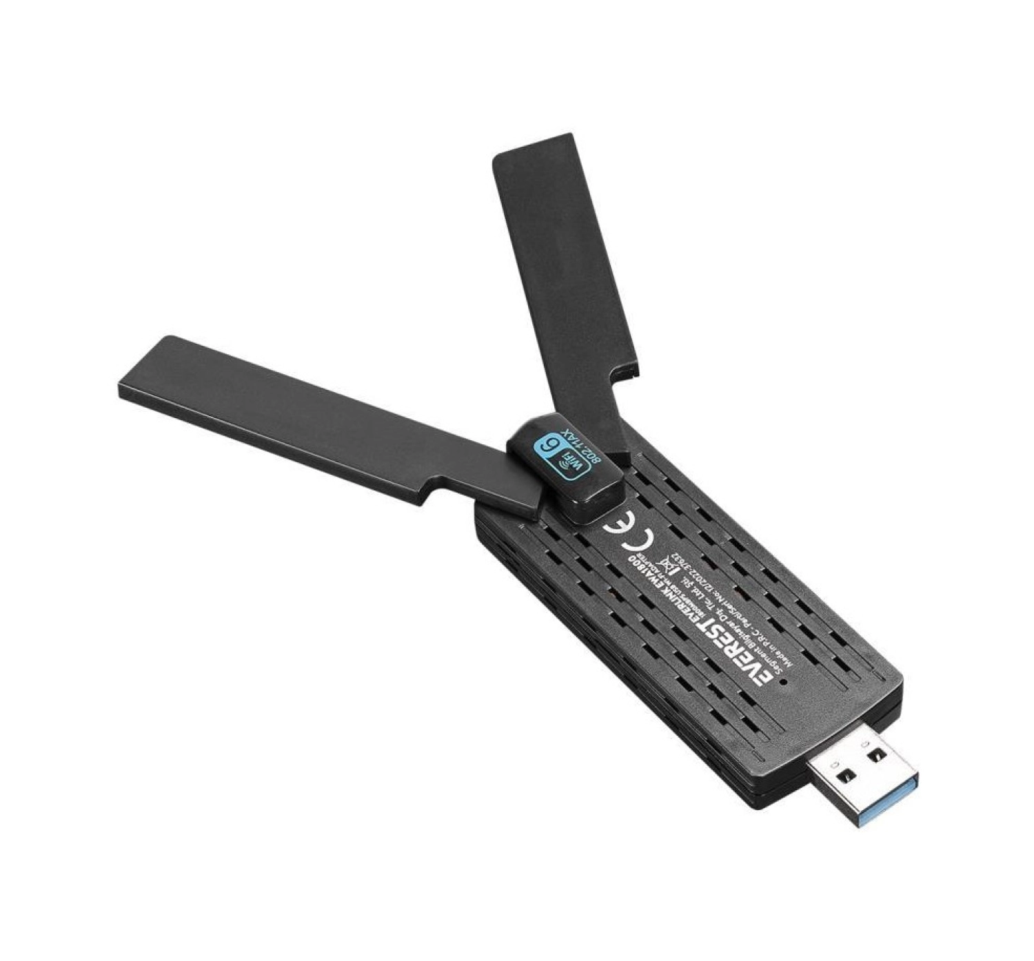 Everest Everlınk Ewa1800 1800Mbps 2.4Ghz/5Ghz Wıfı-6 Ax1800 Rtl8832 2*3.5Dbi Usb3.0 Kablosuz Adaptör ürün görseli