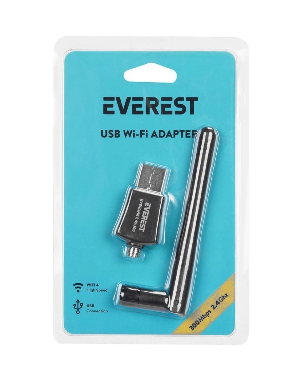Everest Everlınk Ewa300 300Mbps 2.4Ghz Wıfı-4 N300 Rtl8192 2Dbi Antenli Usb Kablosuz Adaptör - Görsel 5