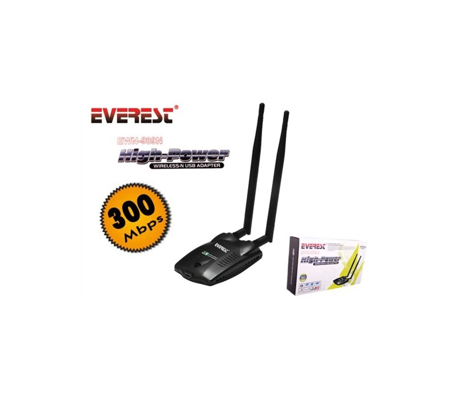 Everest Ewn-689N 300Mbps Wireless Adaptor (1Km Menzil) - Görsel 2