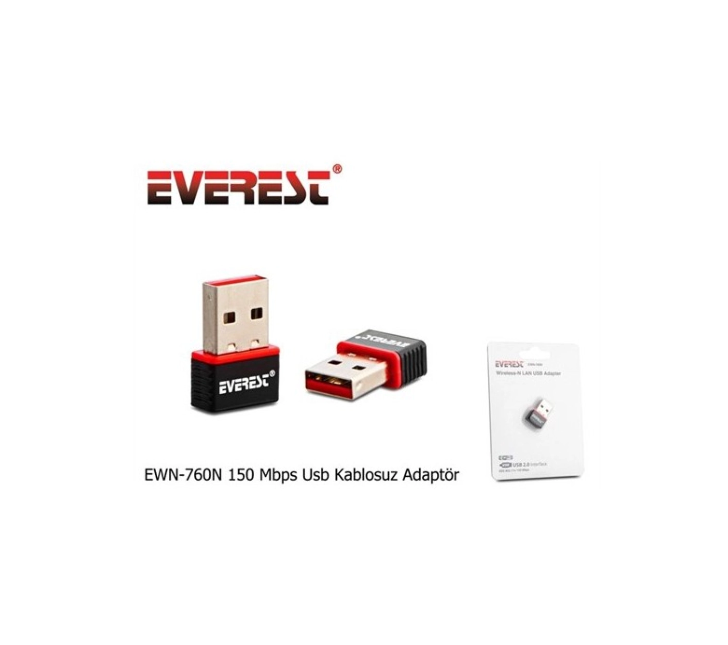 Everest Ewn-760N 150 Mbps Usb Kablosuz Adaptör - Görsel 4