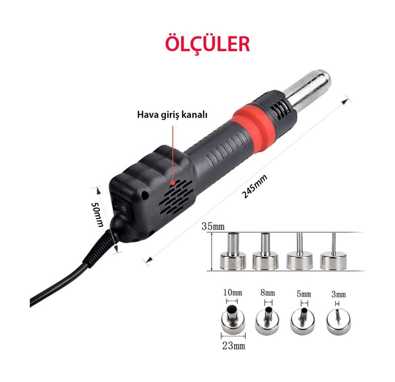Exeo 8208 Isı Ayarlı Sıcak Hava Üfleme Istasyonu Kalem Tip Bga - Görsel 4